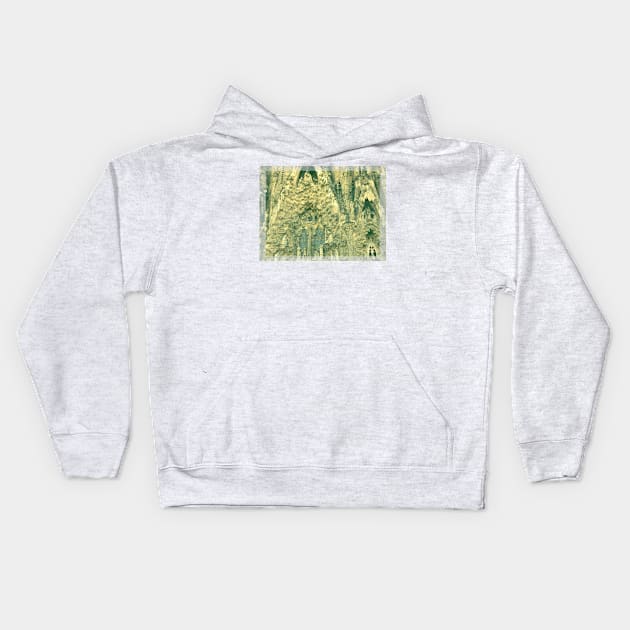 La Sagrada Familia breath-taking exterior: architecture photography Kids Hoodie by F-for-Fab